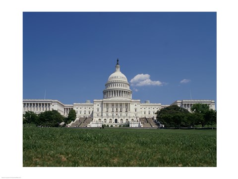 Framed Facade of the Capitol Building, Washington, D.C. Print