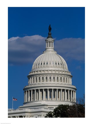 Framed Close-up of the Capitol Building Washington, D.C. Print