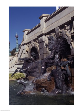 Framed Court of Neptune Fountain, Thomas Jefferson Building, Library Of Congress, Washington DC, USA Print