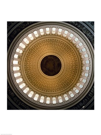 Framed Architectural details of the cupola of the rotunda of a government building, Capitol Building, Washington DC, USA Print