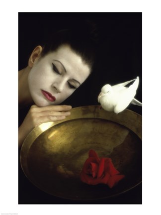 Framed Mime and Dove Print