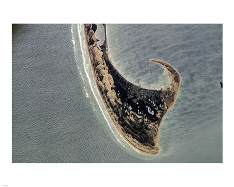 Framed Provincetown Cape Cod photographed from space Print