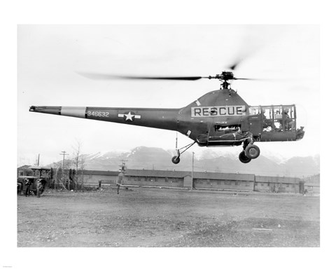 Framed Alaska, 17 May 1947, 10th Rescue Squadron helicopter Print