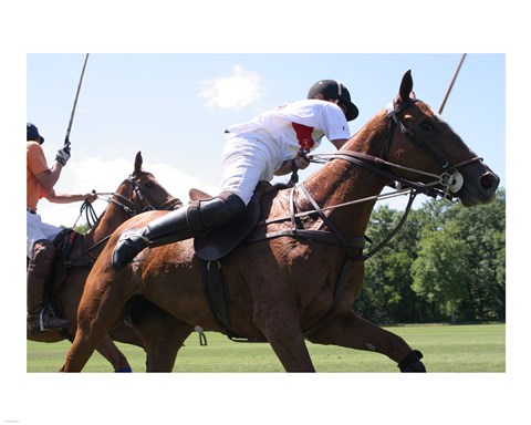 Framed Polo nearside swing Print