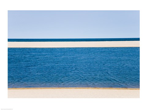 Framed Panoramic view of the sea, Cape Cod, Massachusetts, USA Print