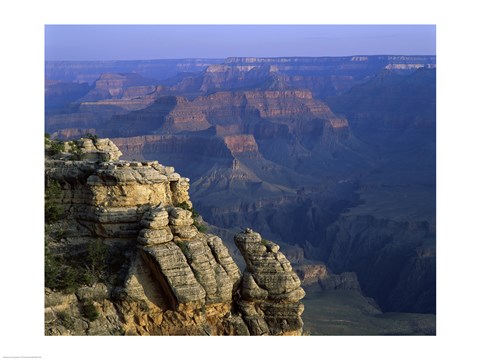 Framed High angle view of rock formation, Grand Canyon National Park, Arizona, USA Print