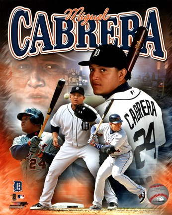 Framed Miguel Cabrera 2011 Portrait Plus Print