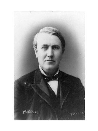 Framed Thomas Edison Portrait Print