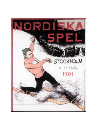Framed Nordiska spel affisch 1901 Print