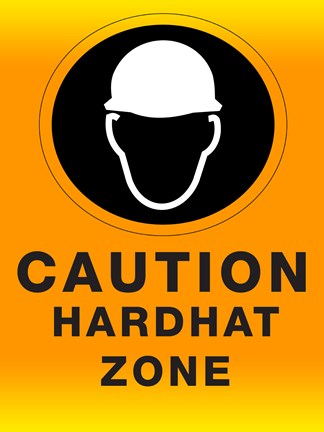 Framed Safety Hard Hat Print