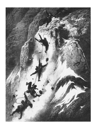 Framed Matterhorn disaster Gustav Dore Print