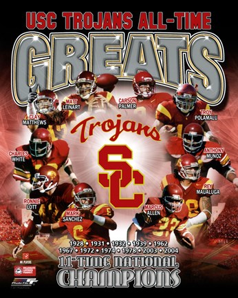 Framed USC Trojans All Time Greats Composite Print