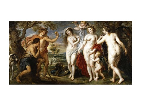 Framed Peter Paul Rubens the judgement of Paris Print