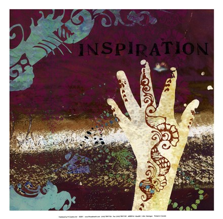 Framed Mendhi I -Mini Print