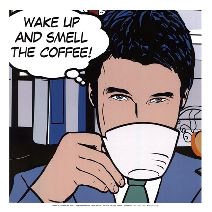 Framed Java comic  I - mini Print