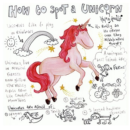 Framed How to Spot a Unicorn Print