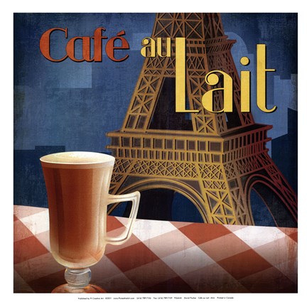 Framed Cafe au Lait - mini Print