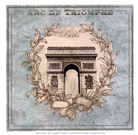 Framed Arc de Triomphe - mini Print