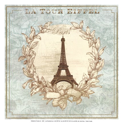 Framed Tour de Eiffel - mini Print