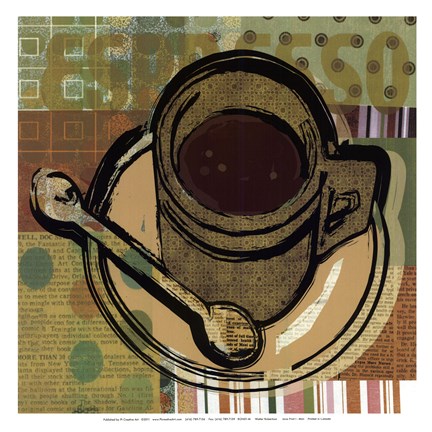 Framed Java Print I - mini Print