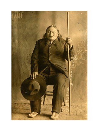 Framed Chief Big Hawk Print