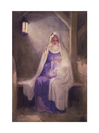 Framed But With Her Babe Upon Her Knee Print