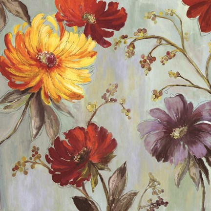 Framed Field Flowers II Print