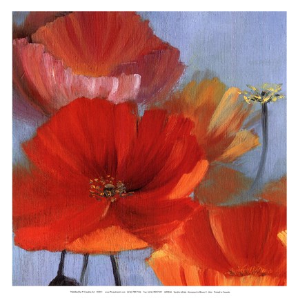 Framed Movement in Bloom II - mini Print