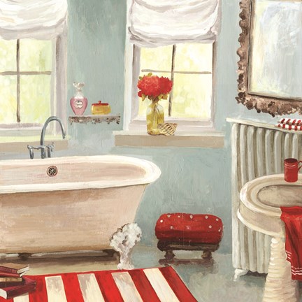 Framed Tranquil Bath II Print