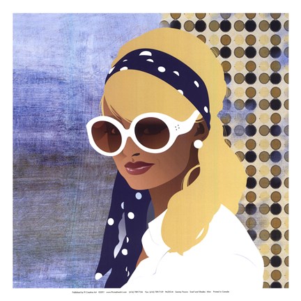Framed Scarf and Shades - mini Print