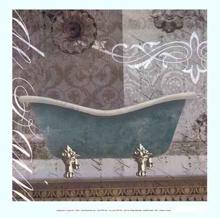 Framed Medallion Bath I - mini Print