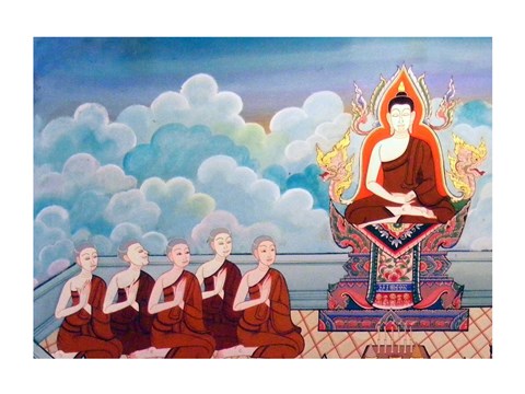 Framed Paintings of Life of Gautama Buddha Print