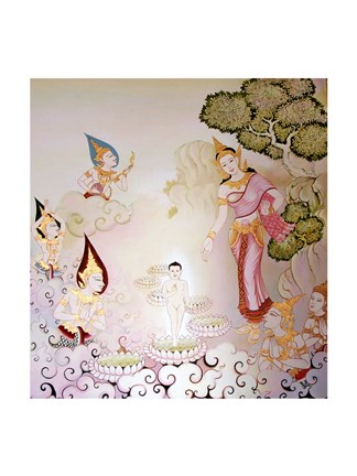 Framed Buddhist Temple Print