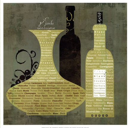 Framed Wine to Live by I - special Print