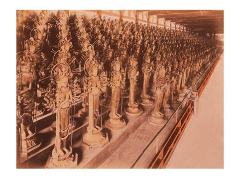 Framed Sanjusangendo, Kioto, an Image of Buddha Print