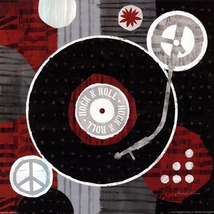 Framed Rock n' Roll Albumn Print