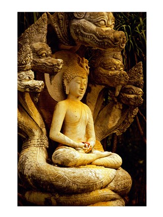 Framed Close-up of a statue of Buddha, Muang Boran, Samut Prakan, Thailand Print