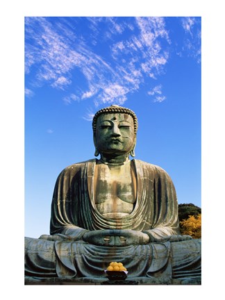 Framed Low angle view of a statue of Buddha, Daibutsu Tokyo, Japan Print