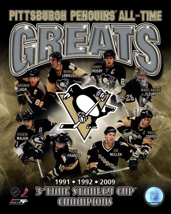 Framed Pittsburgh Penguins All-Time Greats Composite Print