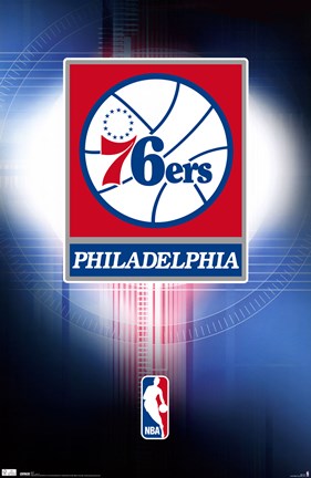 Framed 76ers - Logo 10 Print