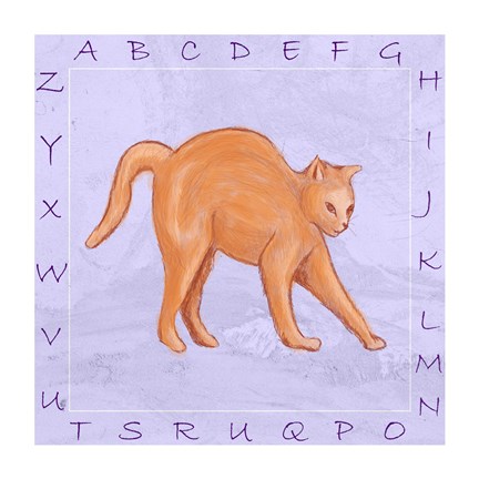 Framed Cat Alphabet Print