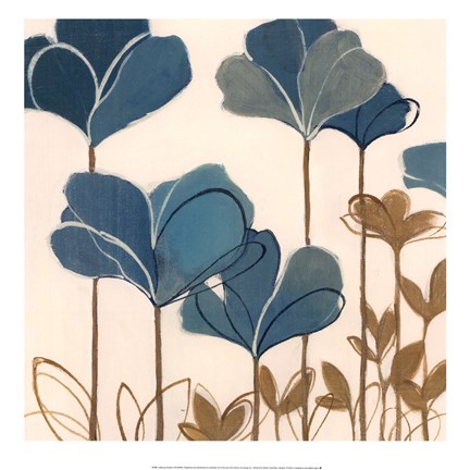 Framed Ladybug Flowers II Print