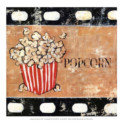 Framed Popcorn and Treats - mini Print