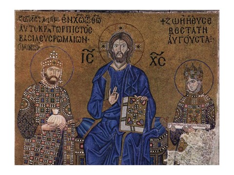 Framed Christ and Rulers Print