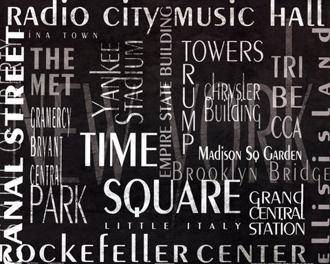 Framed New York Places Print