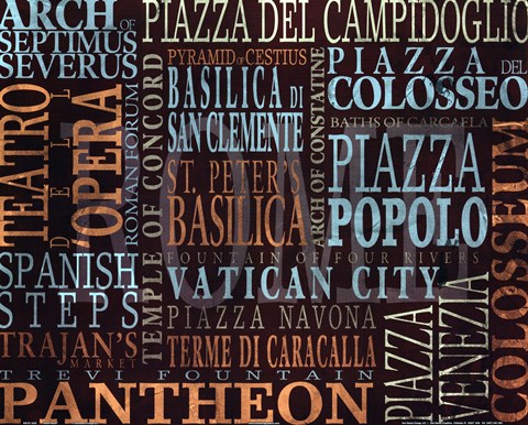 Framed Rome Places Print