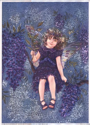 Framed Wisteria Fairy Print