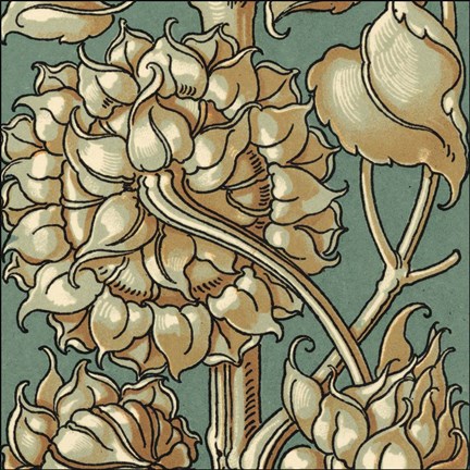 Framed Sunflower Woodblock III Print