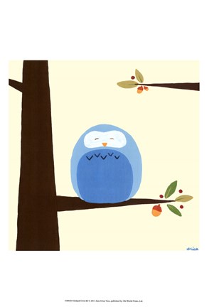 Framed Orchard Owls III Print