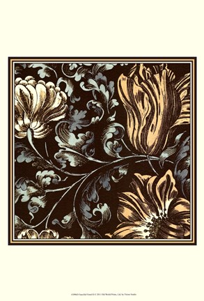 Framed Fanciful Floral II Print
